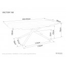 Стол обеденный SIGNAL VECTOR Ceramic черный/черный 160-200/90